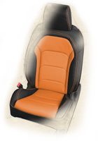 sketch of an leather seat